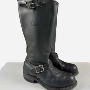 Vtg Carolina 16” Tall Engineer Linesman Harness Boots 7.5 R USA Made Steel Toe